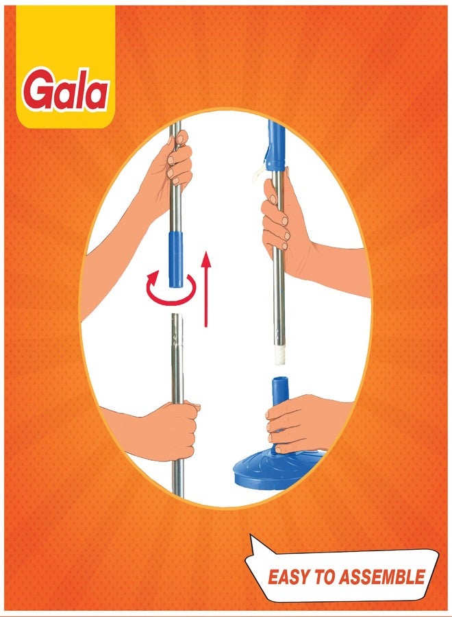 Gala Spin Mop Extendable Handle/Stick Rod Only, Blue - Image 3